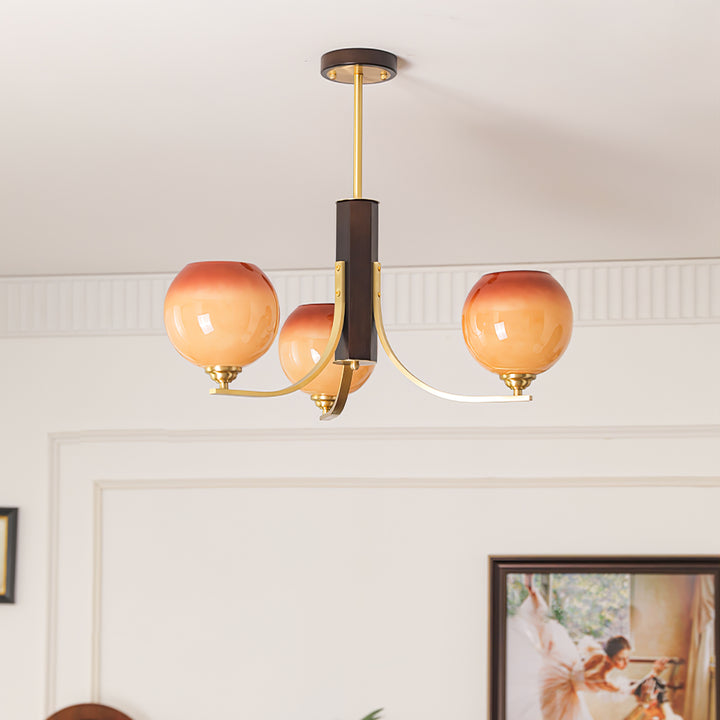 Vintage Caramel Globe Chandelier - Vakkerlight