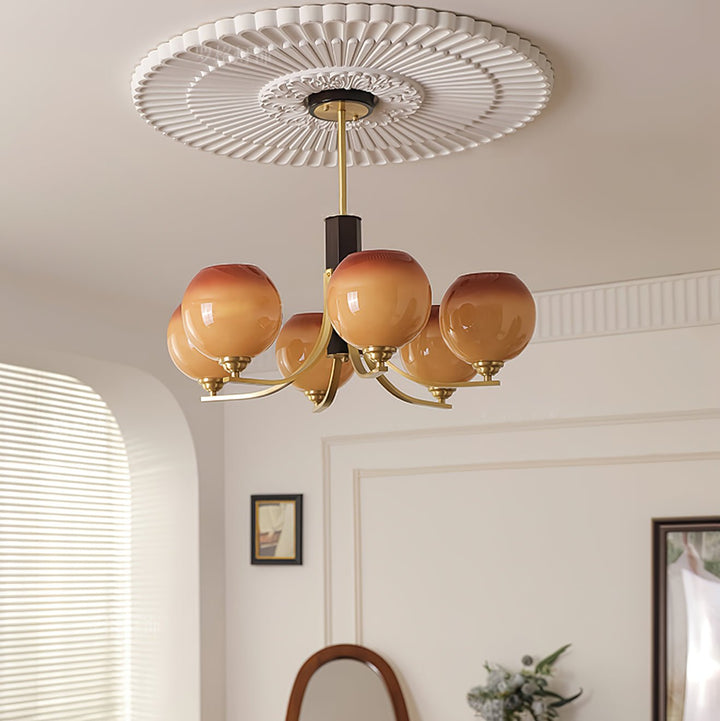 Vintage Caramel Globe Chandelier - Vakkerlight