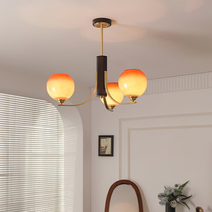 Vintage Caramel Globe Chandelier - Vakkerlight