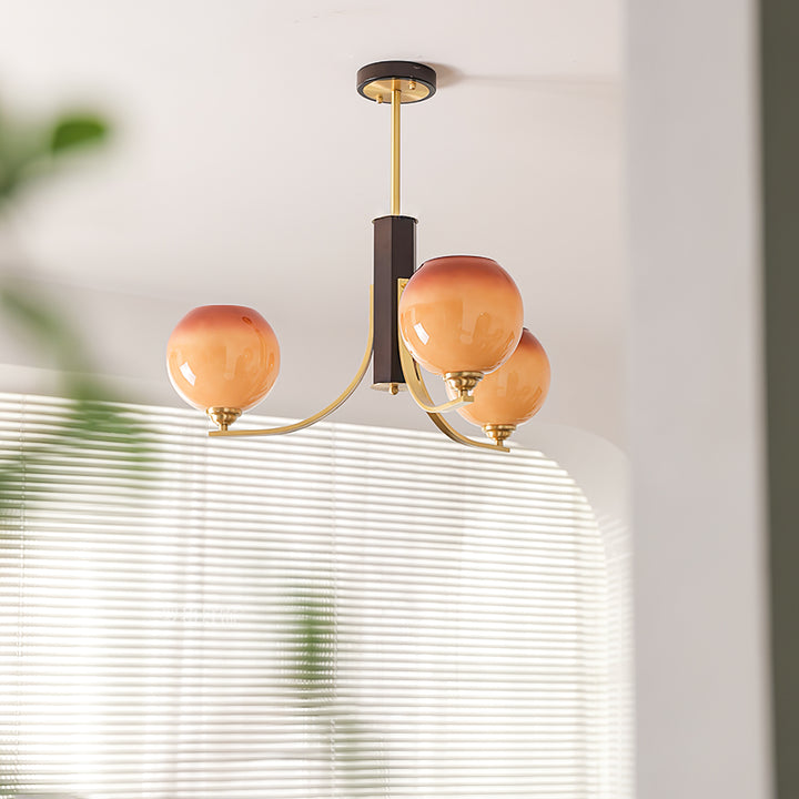 Vintage Caramel Globe Chandelier - Vakkerlight