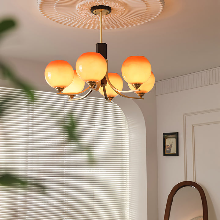 Vintage Caramel Globe Chandelier - Vakkerlight