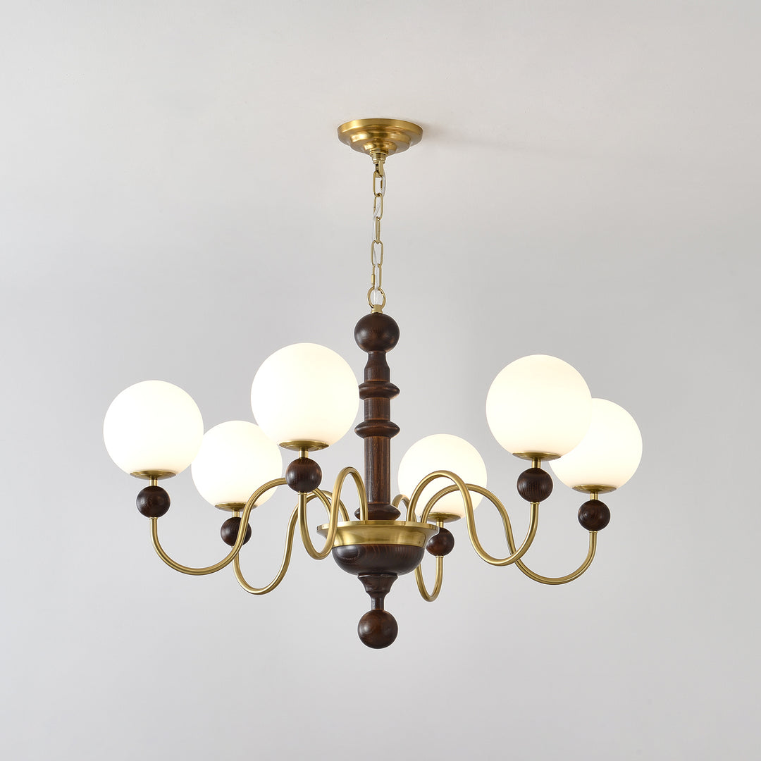 Vintage Curved Sphere Chandelier - Vakkerlight