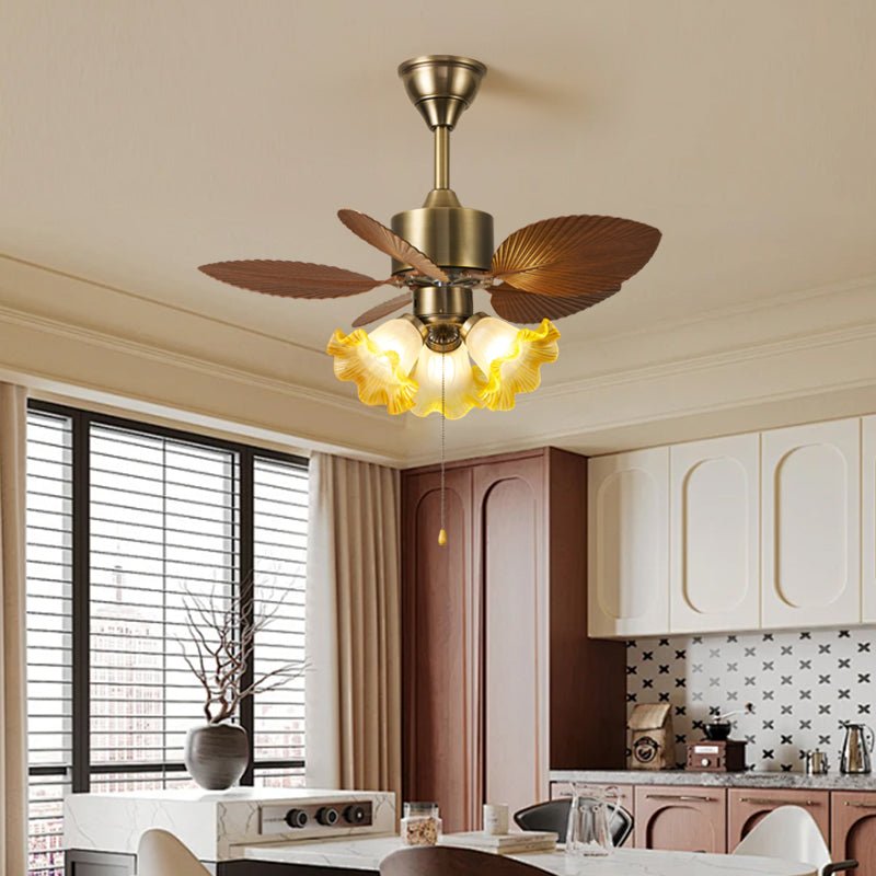 Vintage Leaf Ceiling Fan Light - Vakkerlight