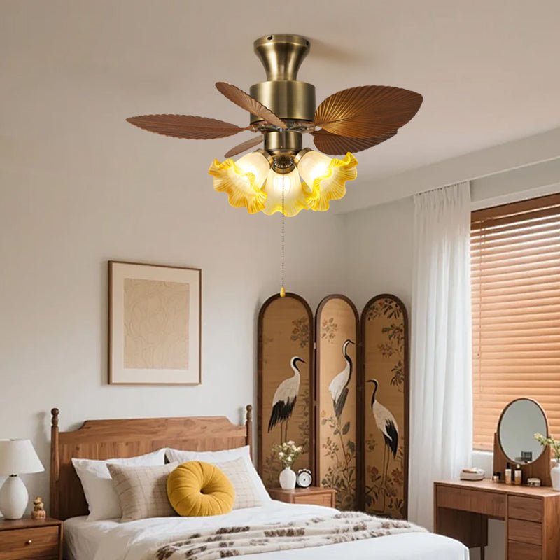 Vintage Leaf Ceiling Fan Light - Vakkerlight