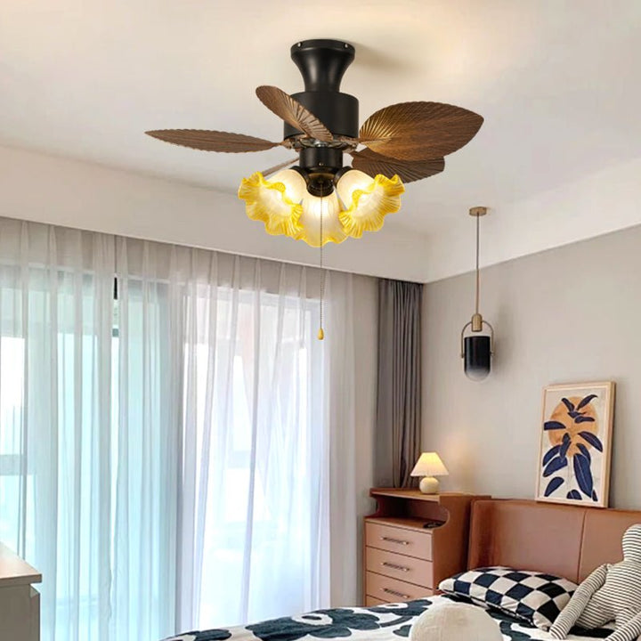 Vintage Leaf Ceiling Fan Light - Vakkerlight