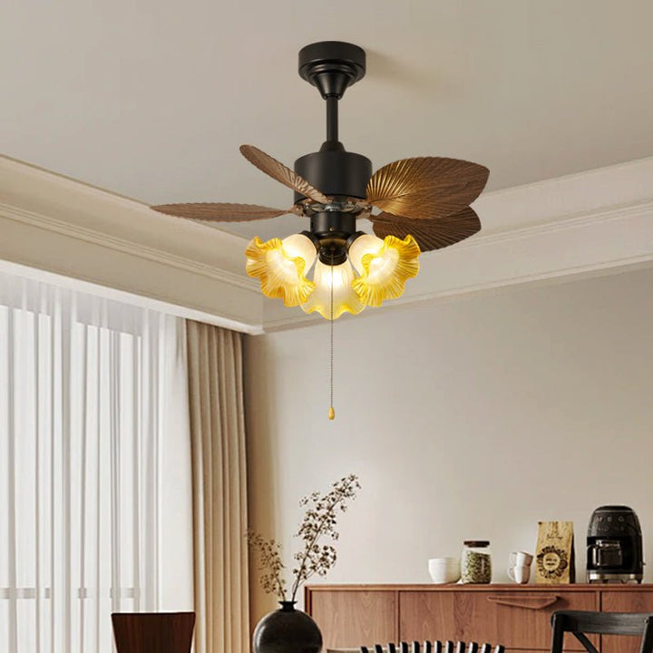 Vintage Leaf Ceiling Fan Light - Vakkerlight