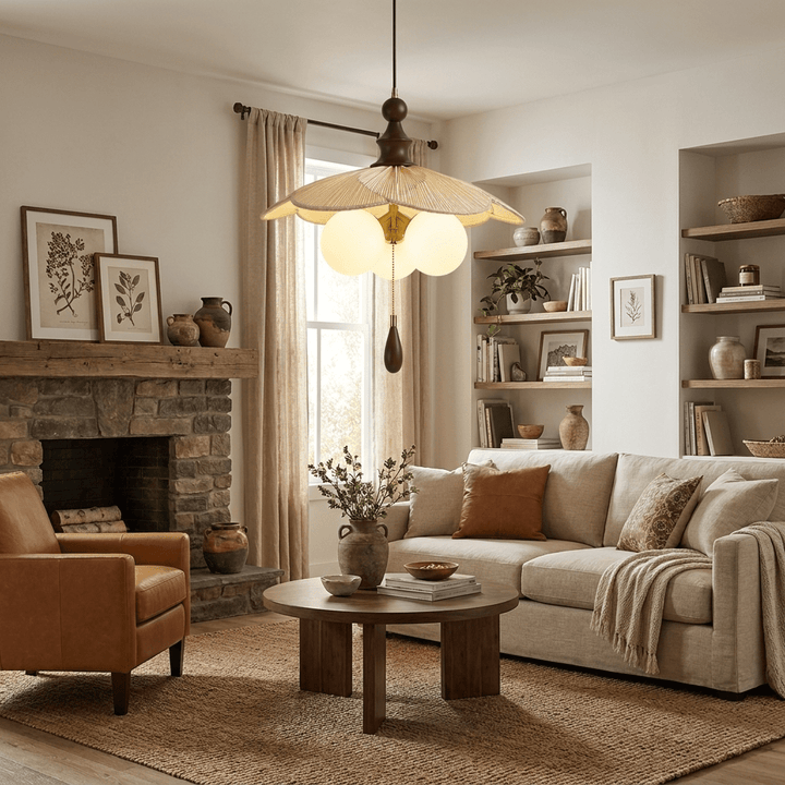 Vintage Pleated Petal Pendant Light - Vakkerlight