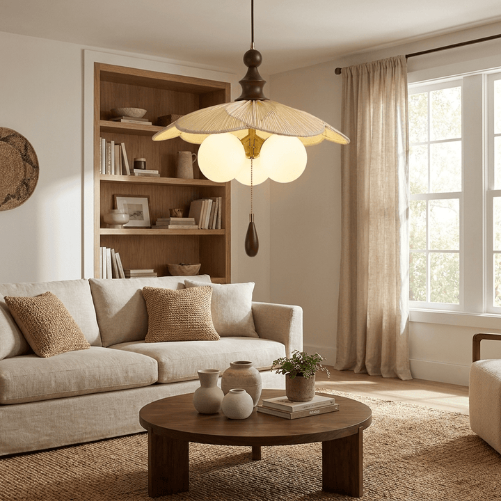 Vintage Pleated Petal Pendant Light - Vakkerlight
