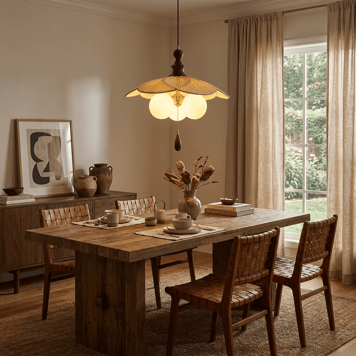 Vintage Pleated Petal Pendant Light - Vakkerlight