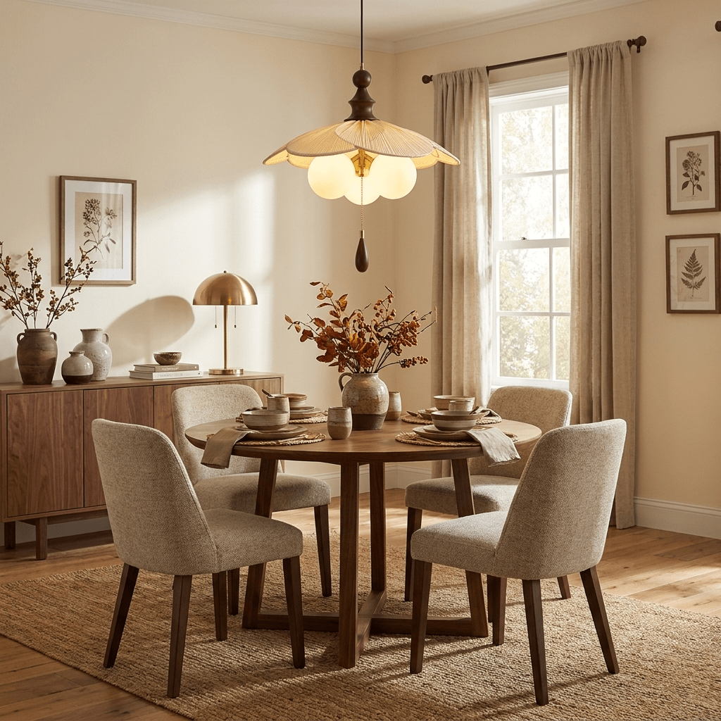 Vintage Pleated Petal Pendant Light - Vakkerlight