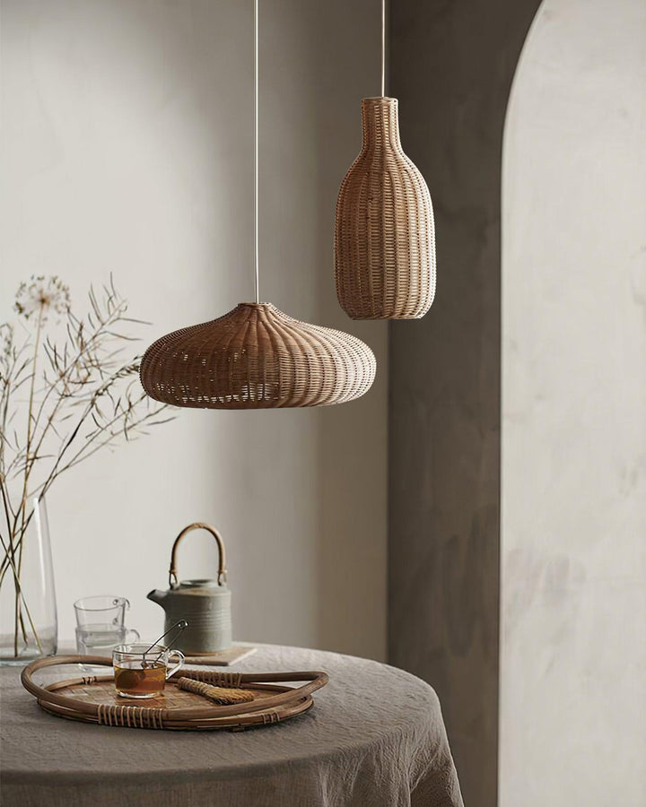 Vintage Rattan Pendant Lamp - Vakkerlight