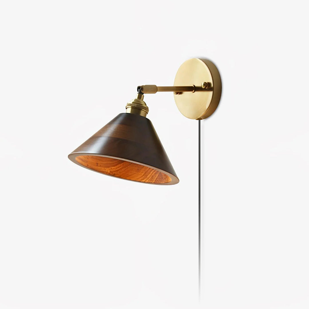 Vintage Wood Plug - in Wall Lamp - Vakkerlight