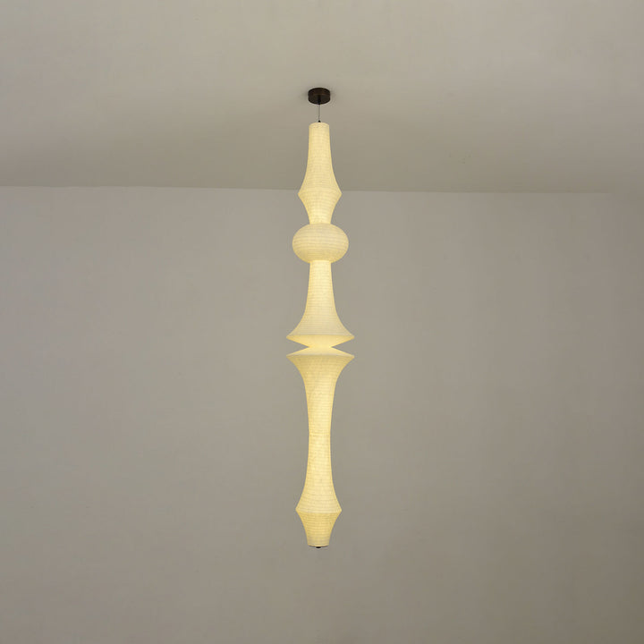 Virelia Sculptural Mulberry Silk Pendant Light - Vakkerlight