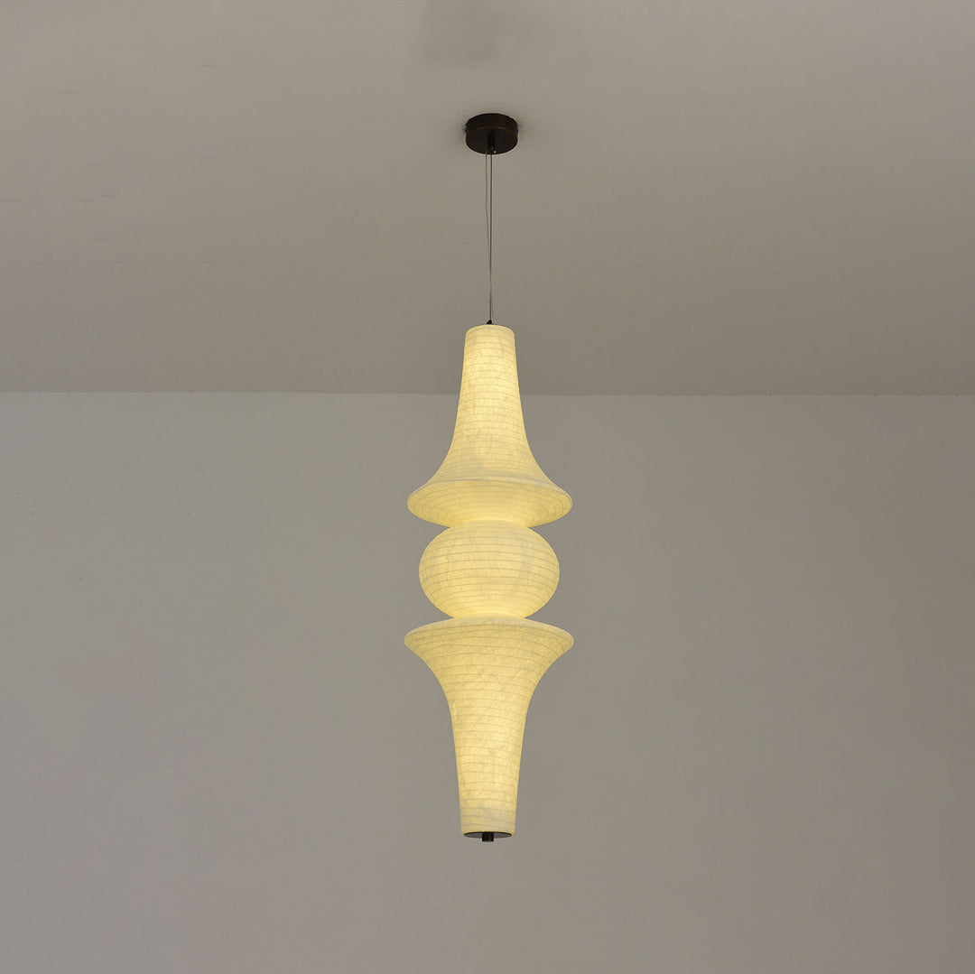 Virelia Sculptural Mulberry Silk Pendant Light - Vakkerlight
