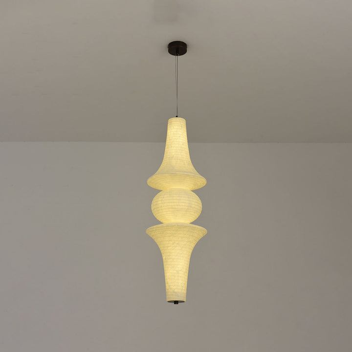 Virelia Sculptural Mulberry Silk Pendant Light - Vakkerlight
