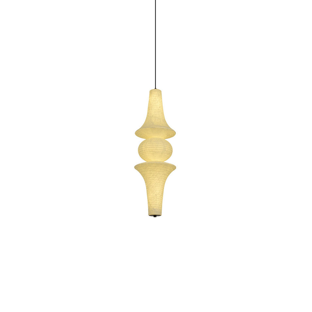 Virelia Sculptural Mulberry Silk Pendant Light - Vakkerlight