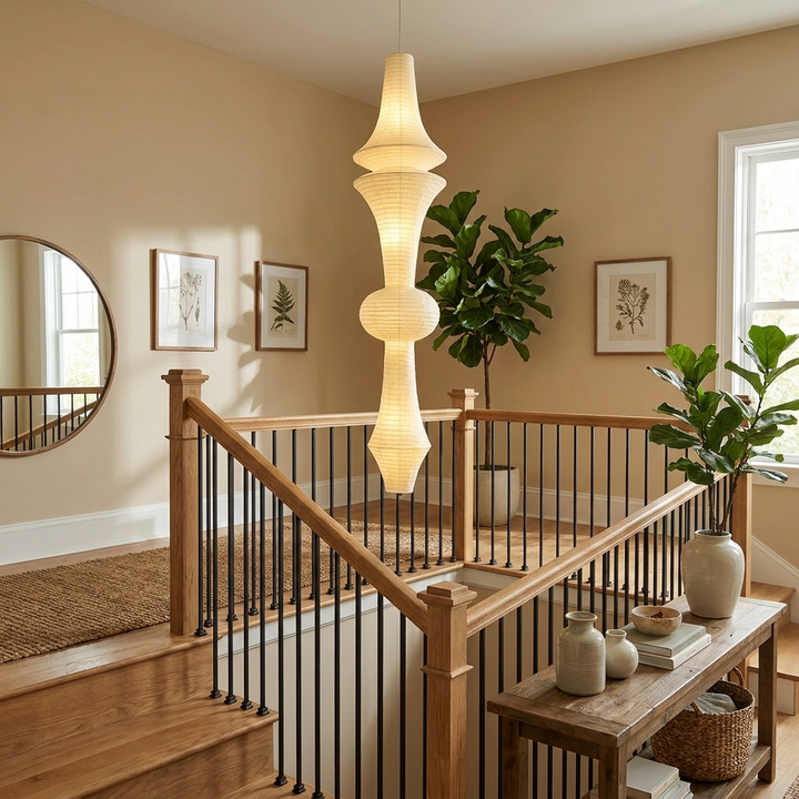 Virelia Sculptural Mulberry Silk Pendant Light