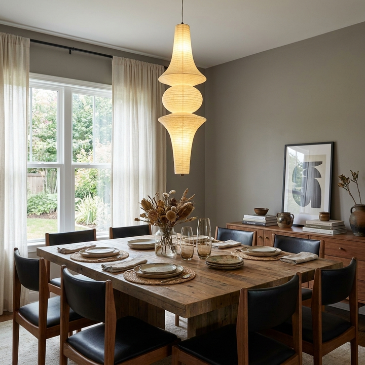 Virelia Sculptural Mulberry Silk Pendant Light