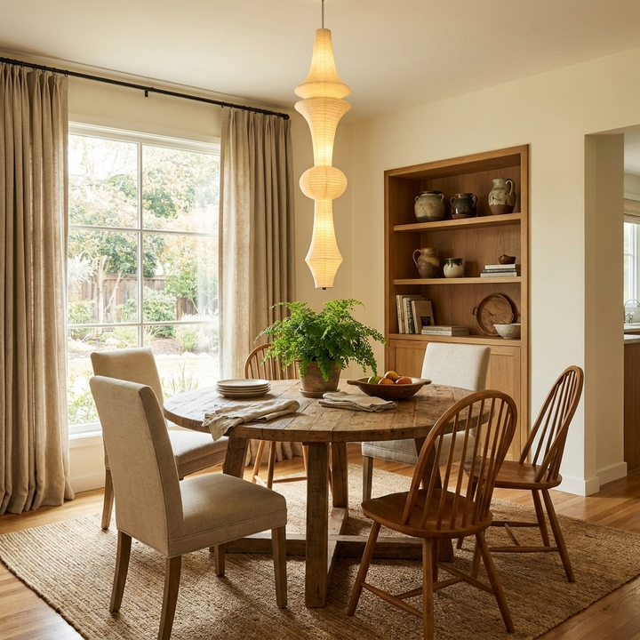 Virelia Sculptural Mulberry Silk Pendant Light