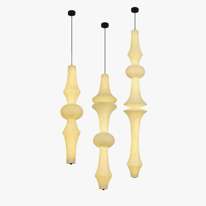 Virelia Sculptural Mulberry Silk Pendant Light - Vakkerlight