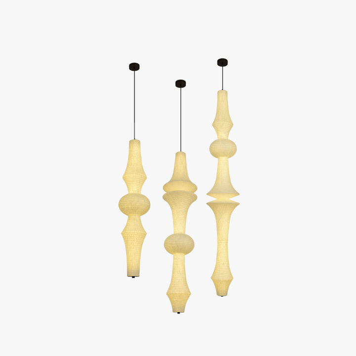 Virelia Sculptural Mulberry Silk Pendant Light - Vakkerlight