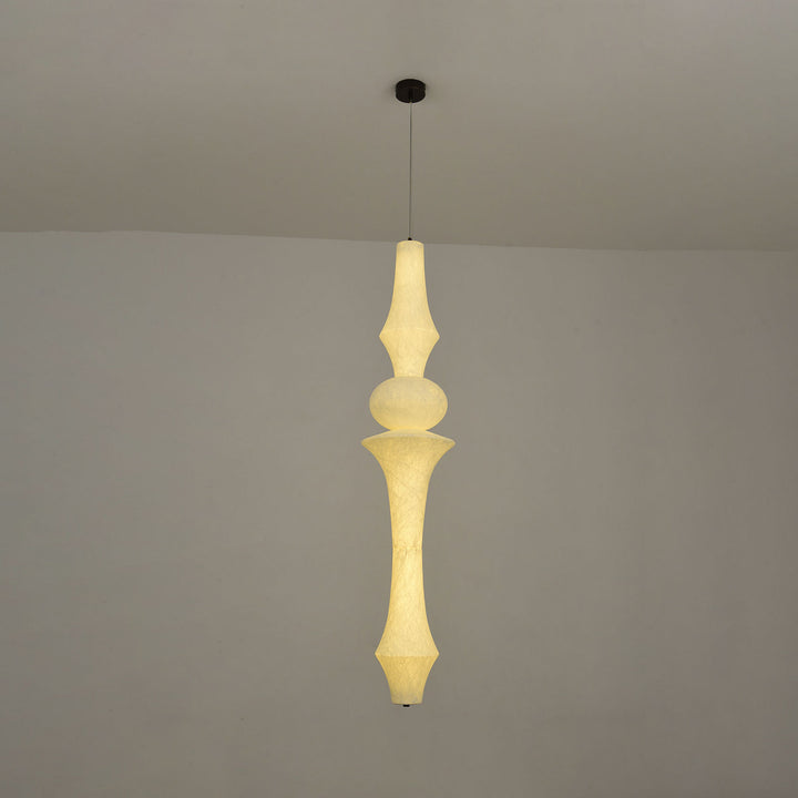Virelia Sculptural Mulberry Silk Pendant Light - Vakkerlight