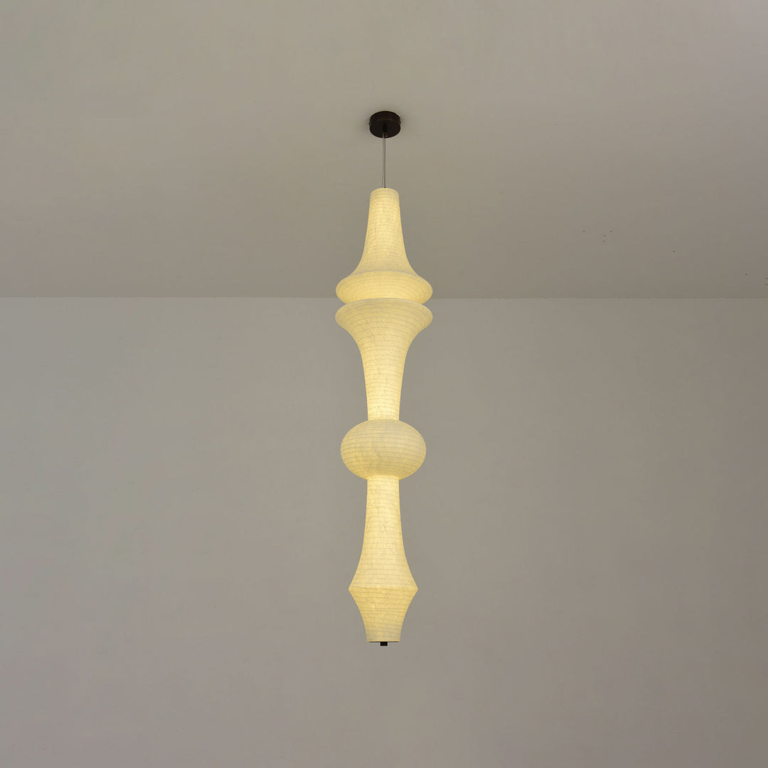 Virelia Sculptural Mulberry Silk Pendant Light - Vakkerlight