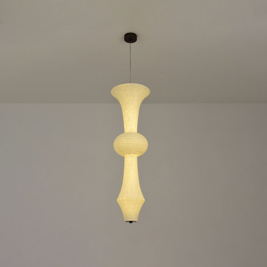 Virelia Sculptural Mulberry Silk Pendant Light - Vakkerlight