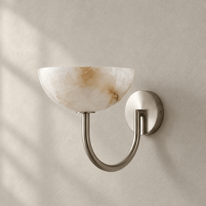 Virelle Alabaster Bowl Wall Sconce
