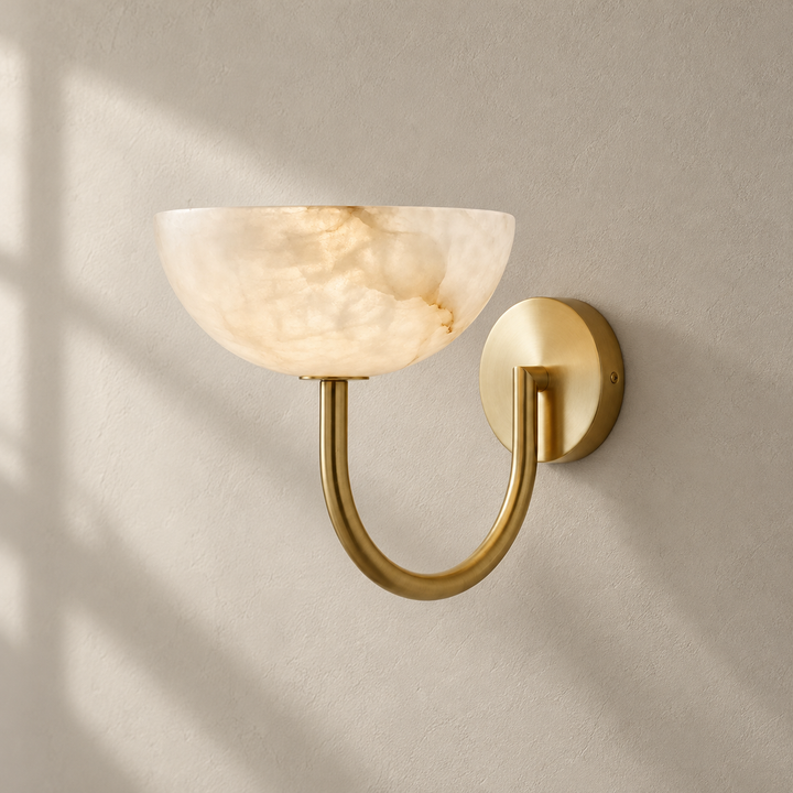 Virelle Alabaster Bowl Wall Sconce
