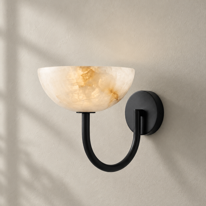 Virelle Alabaster Bowl Wall Sconce