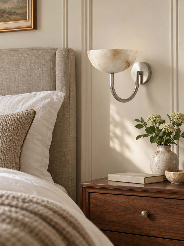 Virelle Alabaster Bowl Wall Sconce
