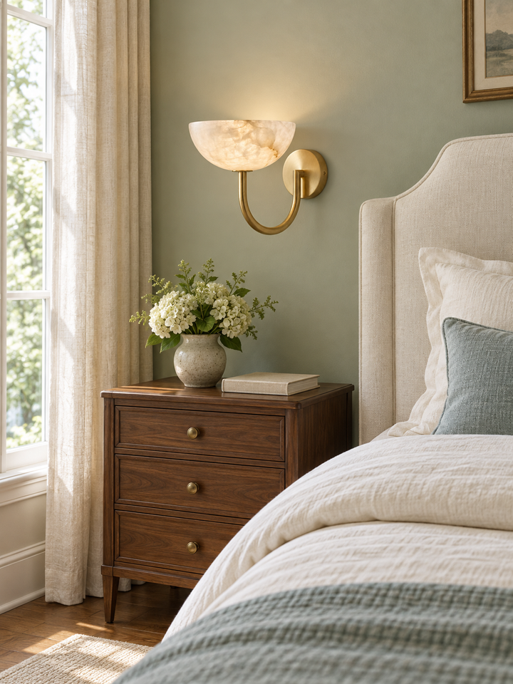 Virelle Alabaster Bowl Wall Sconce