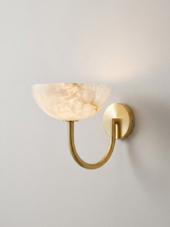 Virelle Alabaster Bowl Wall Sconce - Vakkerlight