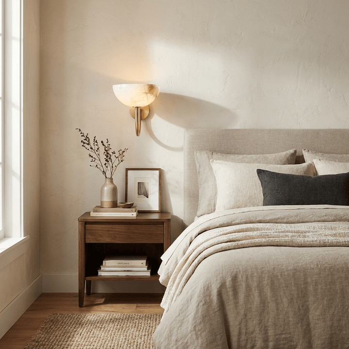 Virelle Alabaster Bowl Wall Sconce - Vakkerlight