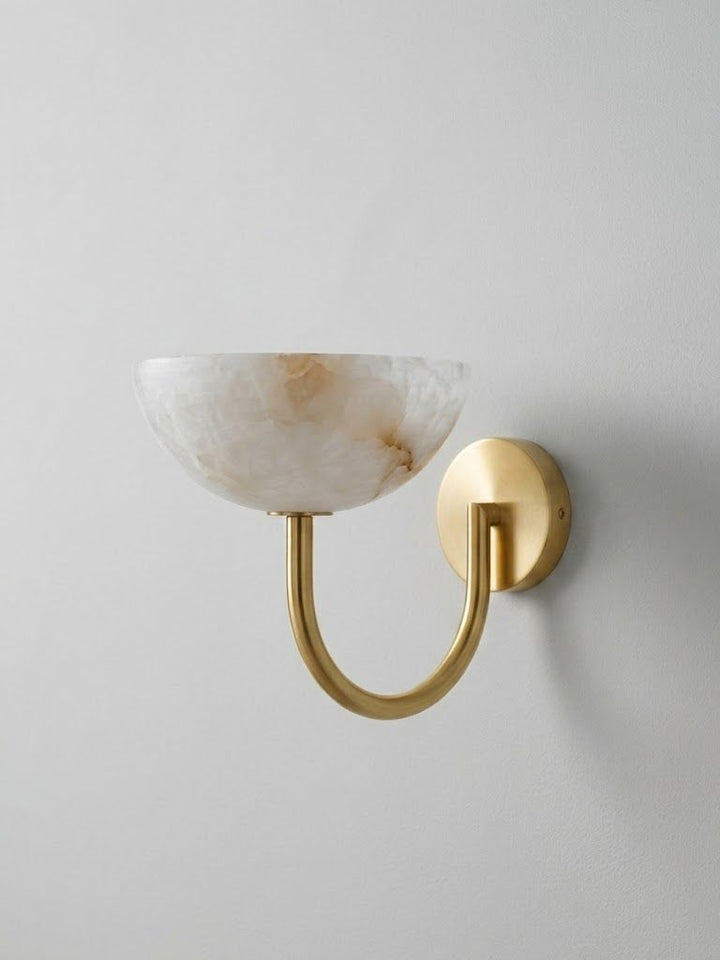 Virelle Alabaster Bowl Wall Sconce - Vakkerlight