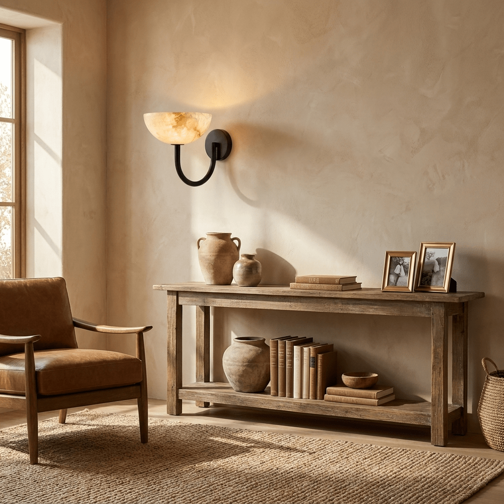 Virelle Alabaster Bowl Wall Sconce - Vakkerlight