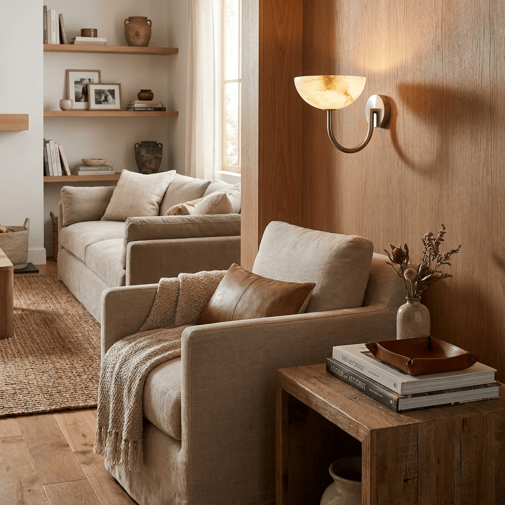 Virelle Alabaster Bowl Wall Sconce - Vakkerlight