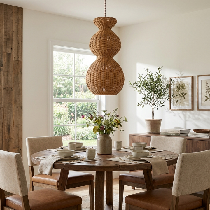 Virelle Gourd Rattan Pendant Light