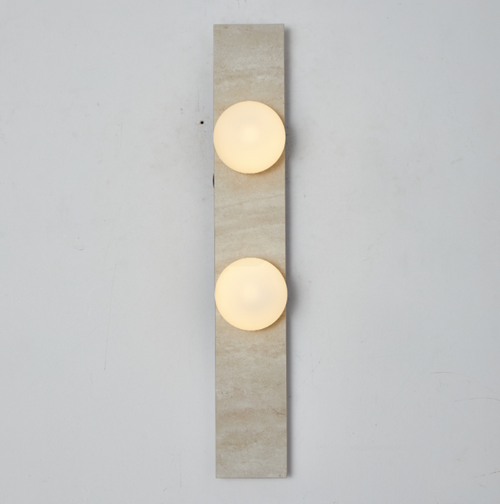 Virelle Stone Double Globe Wall Sconce