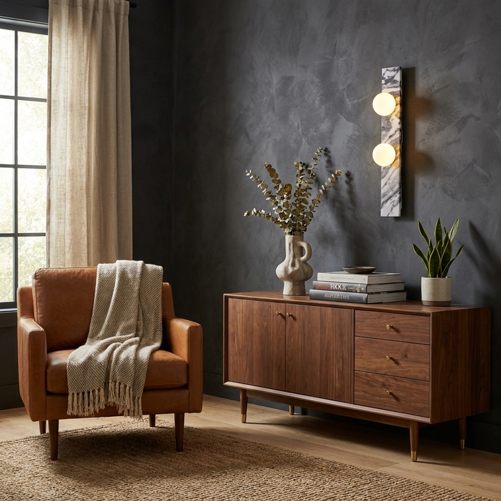 Virelle Stone Double Globe Wall Sconce