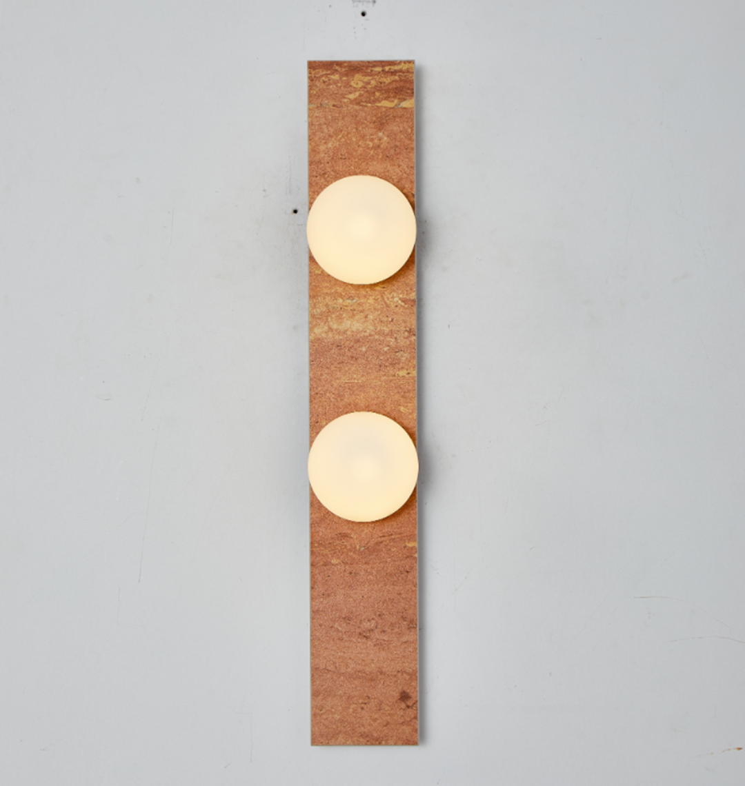 Virelle Stone Double Globe Wall Sconce