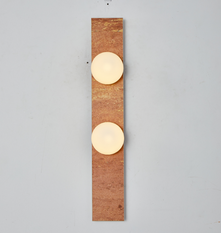 Virelle Stone Double Globe Wall Sconce