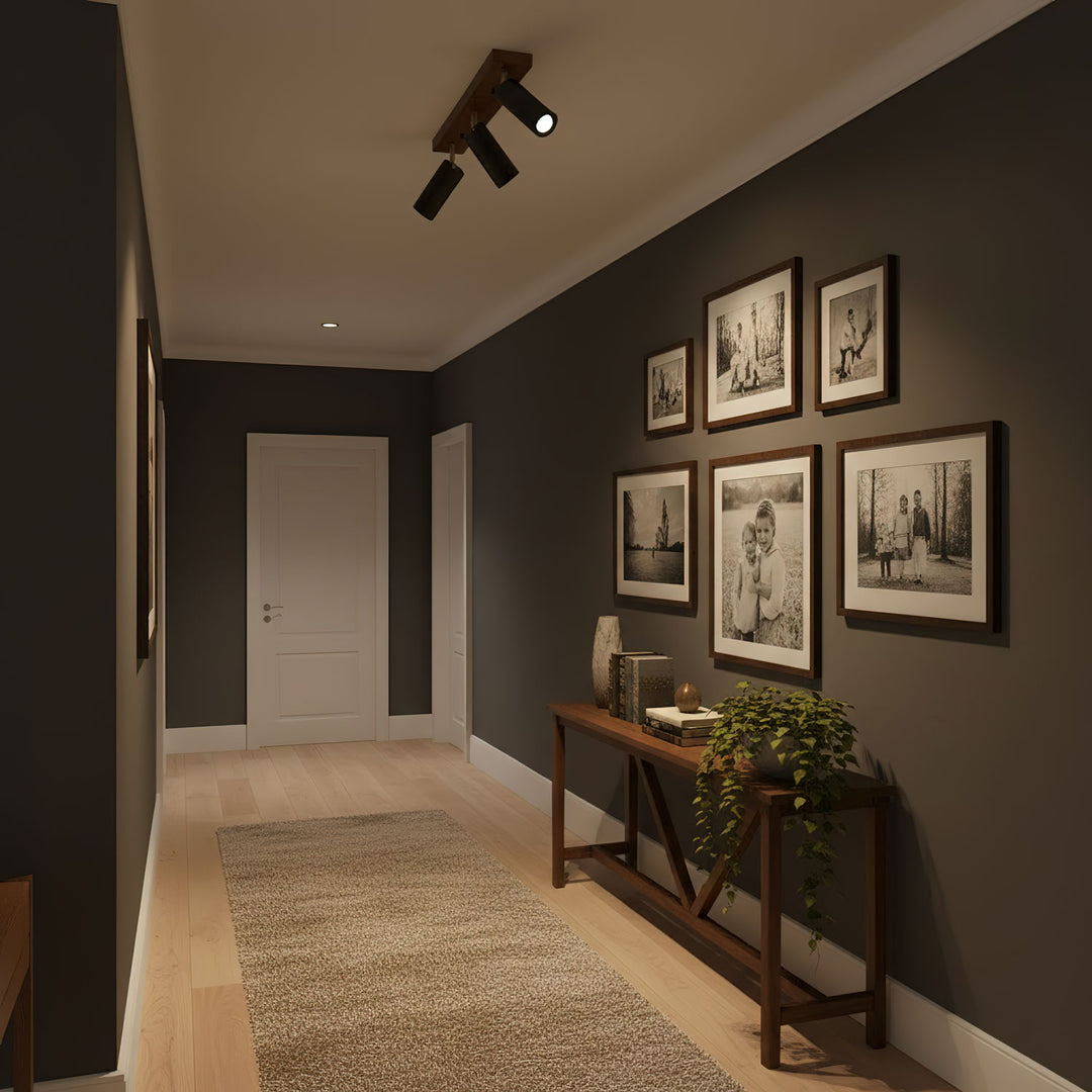 Volcanic Wood Trio Ceiling Spot - Vakkerlight