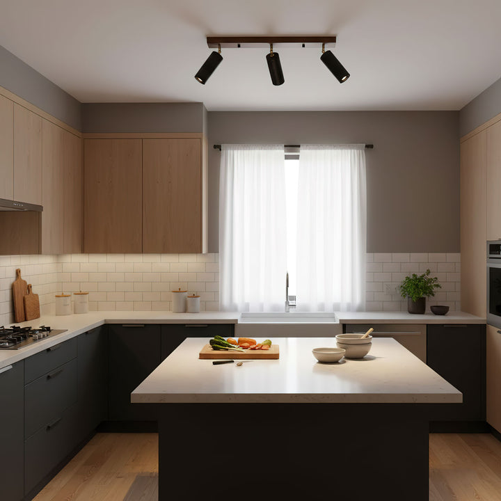 Volcanic Wood Trio Ceiling Spot - Vakkerlight