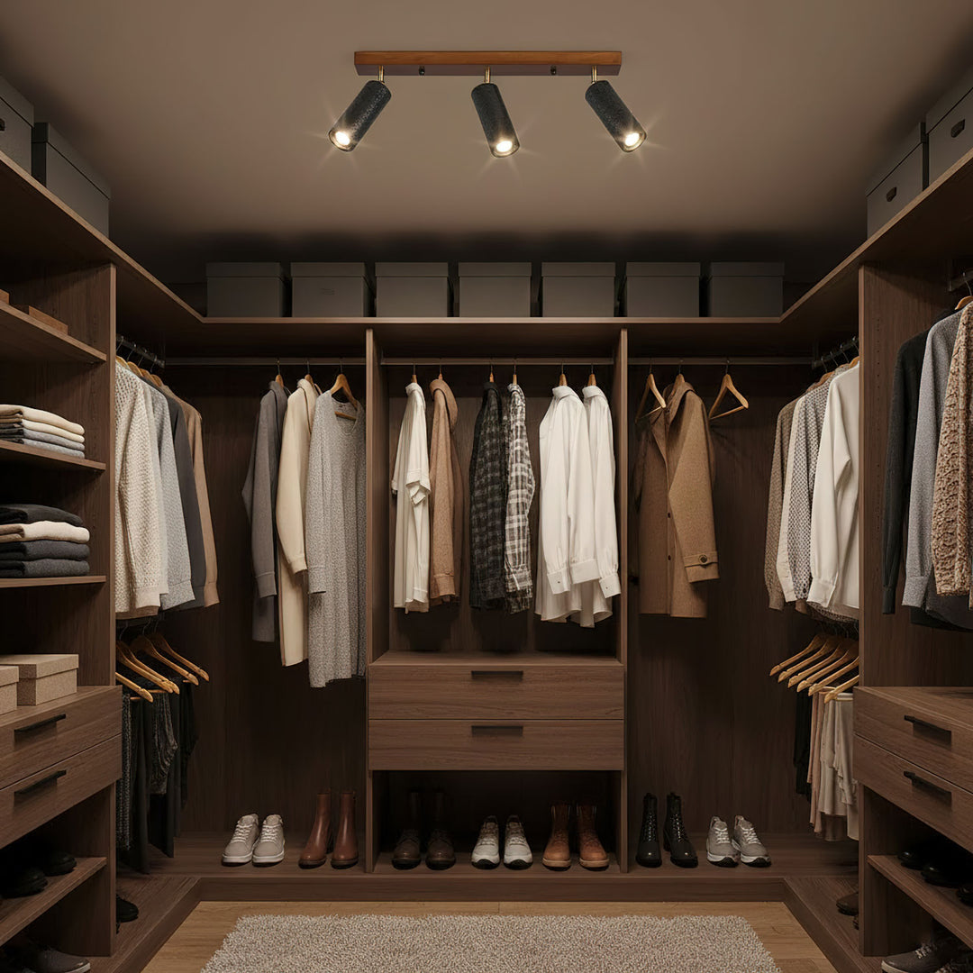 Volcanic Wood Trio Ceiling Spot - Vakkerlight