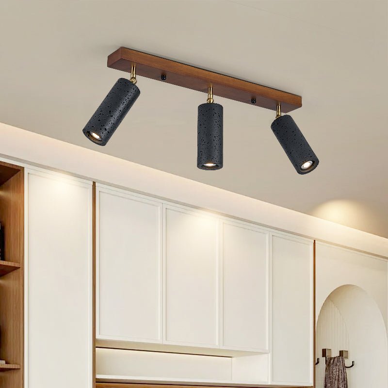 Volcanic Wood Trio Ceiling Spot - Vakkerlight