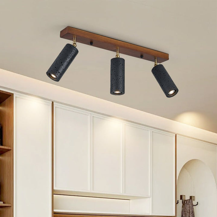 Volcanic Wood Trio Ceiling Spot - Vakkerlight