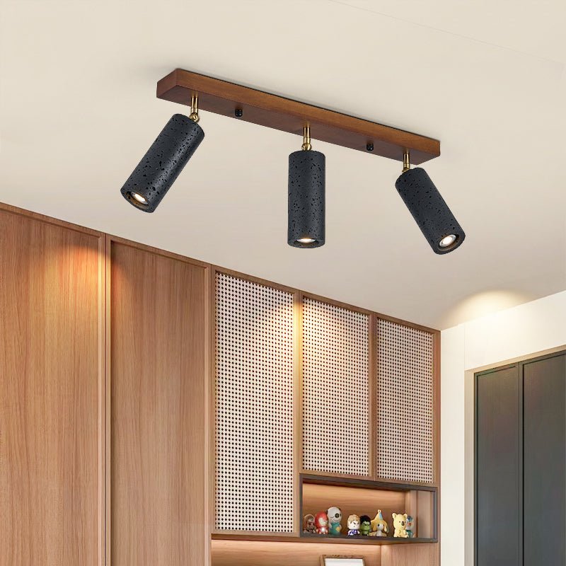 Volcanic Wood Trio Ceiling Spot - Vakkerlight