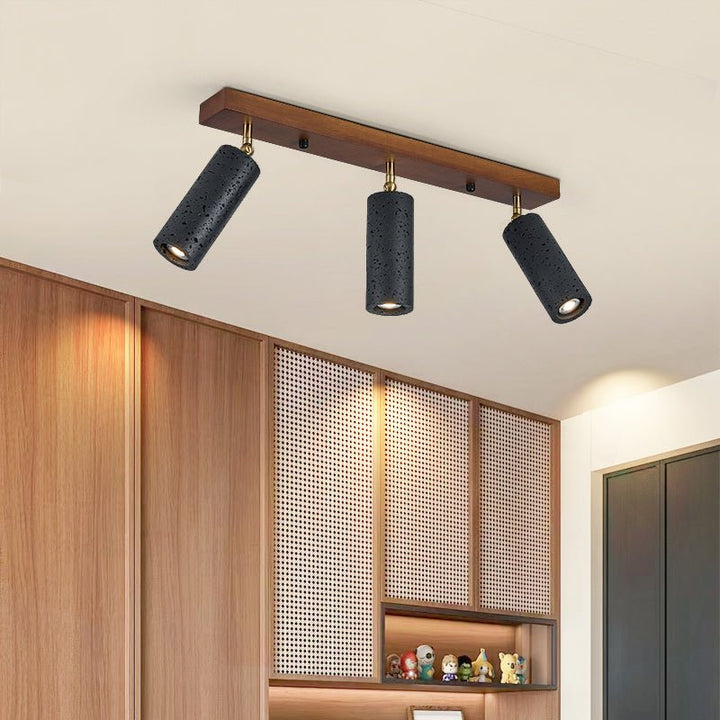 Volcanic Wood Trio Ceiling Spot - Vakkerlight
